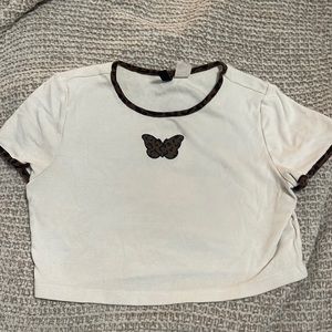 Butterfly Cropped Tee